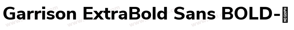 Garrison ExtraBold Sans BOLD字体转换